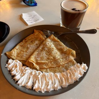 Acola Coffee - The Frenchie crepe and the Blueberry Pancake drink - Coffee & Tea Near Me - Columbia, Missouri Acola Coffee - The Frenchie crepe and the Blueberry Pancake drink - Coffee & Tea Near Me - Columbia, Missouri