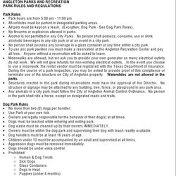 Officer Cash Memorial Dog Park - Here's the rules posted online.