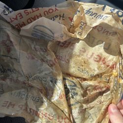Blake's Lotaburger - The wet burger wrapper