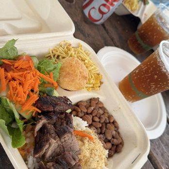 Da Fazenda - Steak combo plate - so freaking good. - Brazilian Near Me - Hanalei, Hawaii