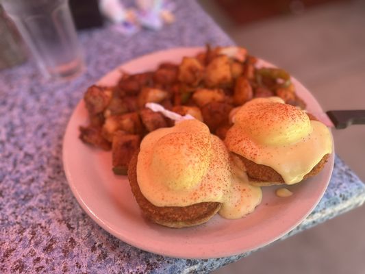 Photo of Bill's Cafe - Fremont, CA, US. Crab Cakes Benedict*