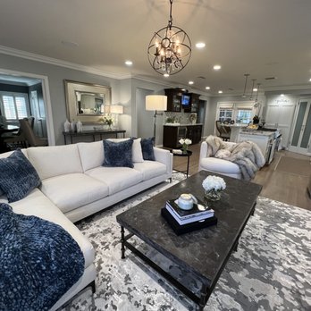 RM Interior Design - Living room custom sofa and chair - Interior Design Near Me