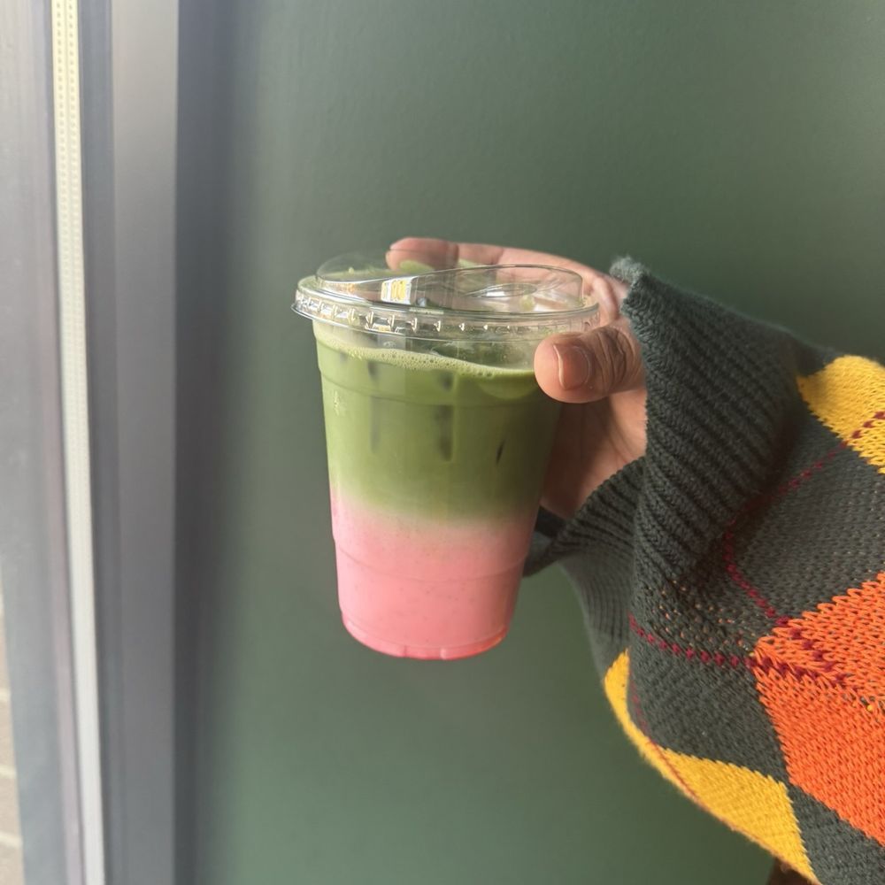 Moody Brews - Strawberry matcha - Coffee & Tea Near Me - Belleville, Michigan Moody Brews - Strawberry matcha - Coffee & Tea Near Me - Belleville, Michigan
