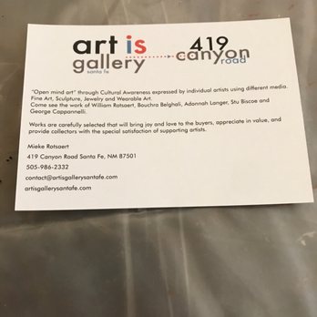 Art Is Gallery - Postcard - Art Galleries Near Me - Santa Fe, New Mexico