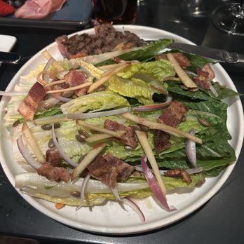View 202 - Golden wedge salad with steak added- perfectly cooked meat and loved the candied bacon - Seafood Near Me - Redding, California