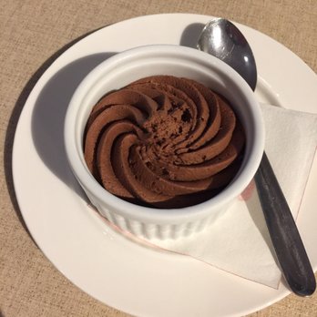 Brasserie Vivaldi - Chocolate mousse that came with my meal - Belgian Near Me - Bruges, VWV Brasserie Vivaldi - Chocolate mousse that came with my meal - Belgian Near Me - Bruges, VWV