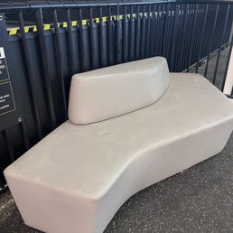 Dirty chair, odd angled back, super uncomfortable Dirty chair, odd angled back, super uncomfortable