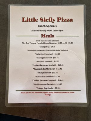 Menu photo 2 Little Sicily Pizza Surprise, AZ