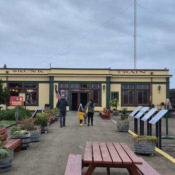 Skunk Train - Skunk Train Pudding Creek Station in Fort Bragg - Tours Near Me - Fort Bragg, California