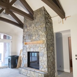 Euro Pro Masonry - Kettle valley Granite Field Stone Fireplace