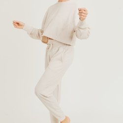 Mandyz Boutique - Ribbed Sweat Pant Set