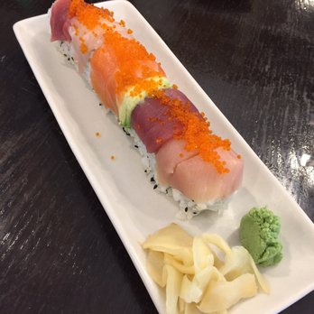 Golden Palace - Rainbow roll ($12) - CA roll with assorted sashimi on top - Chinese Near Me - Moraga, California Golden Palace - Rainbow roll ($12) - CA roll with assorted sashimi on top - Chinese Near Me - Moraga, California