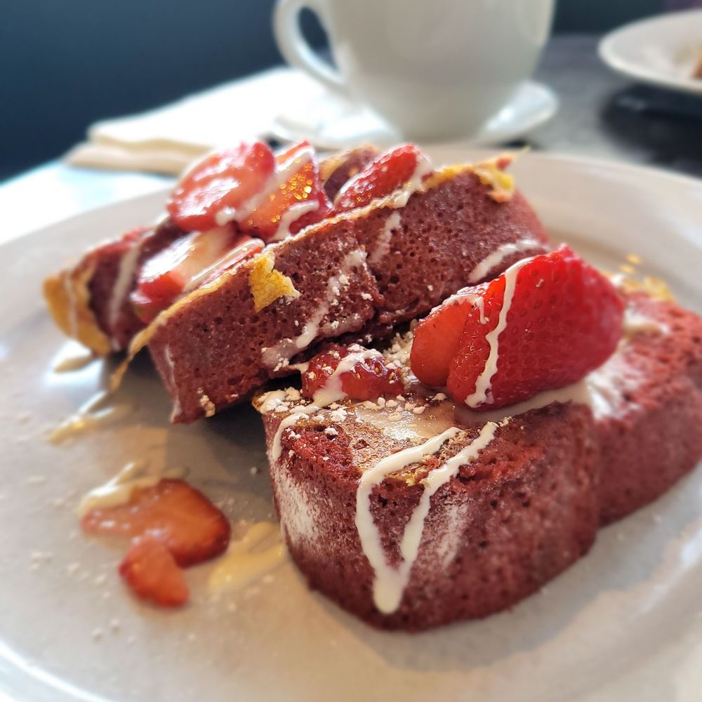 Bacon and Jam - Red Velvet French Toast - Breakfast & Brunch Near Me - Chicago, Illinois