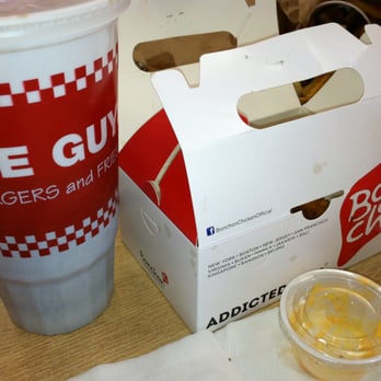 Five Guys - Bon Chon Box at Five Guys...love it when 2 worlds can dine together! - Burgers Near Me - Centreville, Virginia