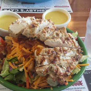 Barnaby's Cafe - Texas size house salad with honey mustard dressing - American Near Me - Houston, Texas Barnaby's Cafe - Texas size house salad with honey mustard dressing - American Near Me - Houston, Texas