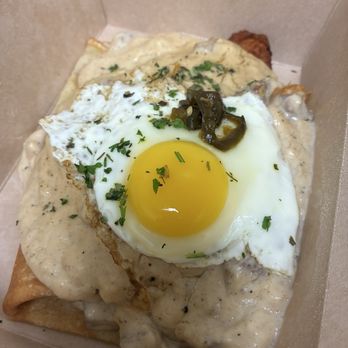 Foch Café & Bistro - Chicken and gravy crepe - New American Near Me - Tempe, Arizona Foch Café & Bistro - Chicken and gravy crepe - New American Near Me - Tempe, Arizona