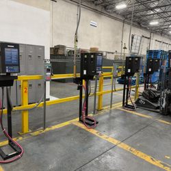 E. Electric - Forklift chargers at a facility