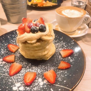 A Corner Cafe - Mixed fruit pancakes - Cafes Near Me - Markham, Ontario