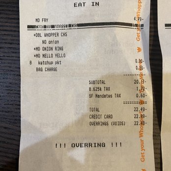 Burger King - Notice how "onion rings" is suspiciously close to the words "no onion"... - Fast Food Near Me - San Francisco, California Burger King - Notice how "onion rings" is suspiciously close to the words "no onion"... - Fast Food Near Me - San Francisco, California