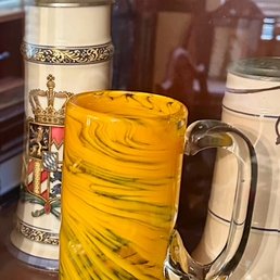 Beer mug created at Burnt Glass Blowing in Jacksonville. Beer mug created at Burnt Glass Blowing in Jacksonville.