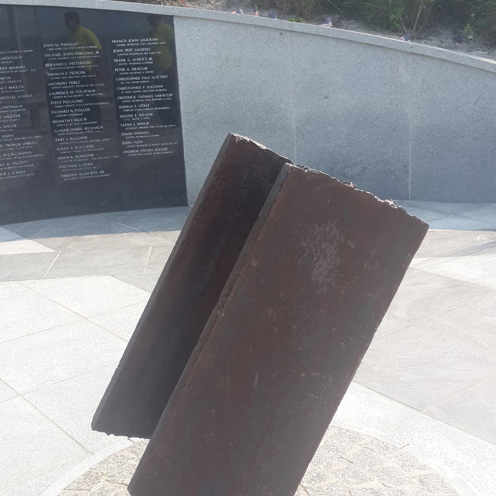 Tobay Beach - Steel beam recovered from the WTC after 9/11 tragedy. At Tobay Beach - Beaches Near Me