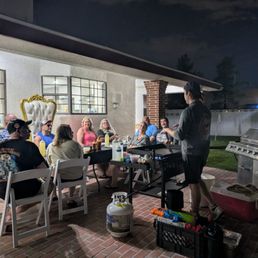 Chef Carter getting started with our fabulous dinner.