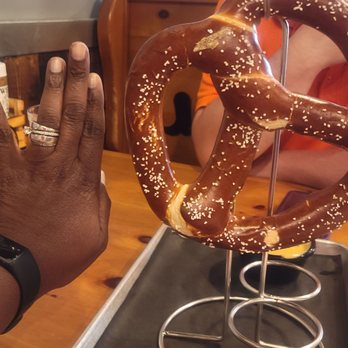 Lil' Bitta Bull  BBQ - Bavarian pretzel- large as my hand...hot & fresh - Barbeque Near Me - Cambridge, Maryland
