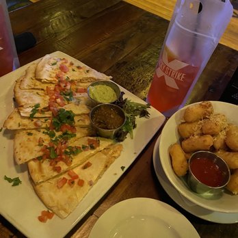 Lucky Strike Denver - Chicken Tinga Quesadilla Smoked Gouda Mac & Cheese Bites - Bowling Near Me - Denver, Colorado Lucky Strike Denver - Chicken Tinga Quesadilla Smoked Gouda Mac & Cheese Bites - Bowling Near Me - Denver, Colorado