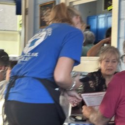 The BAD server, didn't even look at us after, even when we tried calling several times.