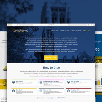 Duo Design + Development - Website Design + Development for John Carroll University. http://carrollfunds.jcu.edu - Web Design Near Me - Rocky River, Ohio Duo Design + Development - Website Design + Development for John Carroll University. http://carrollfunds.jcu.edu - Web Design Near Me - Rocky River, Ohio