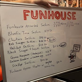 Funhouse - Sushi menu - Japanese Near Me - Los Angeles, California
