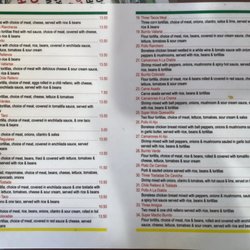 Las Palmitas - Menu, page 1