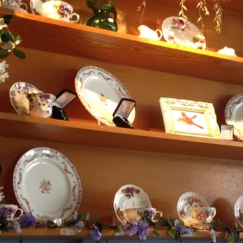 Robinsons Tea Room - Pretty tea cups and saucers. - Desserts Near Me - Stony Brook, New York