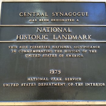 Central Synagogue - 1975 dedicated as historical landmark - Synagogues Near Me - New York, New York