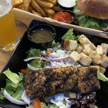 Temblor Brewing Company - Greek Salmon Salad Nashville West Chicken Sandwich - Breweries Near Me - Bakersfield, California Temblor Brewing Company - Greek Salmon Salad Nashville West Chicken Sandwich - Breweries Near Me - Bakersfield, California