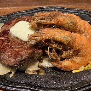 Aloha Steak House - Ribeye with Garlic Shrimp - Steakhouses Near Me - Honolulu, Hawaii Aloha Steak House - Ribeye with Garlic Shrimp - Steakhouses Near Me - Honolulu, Hawaii