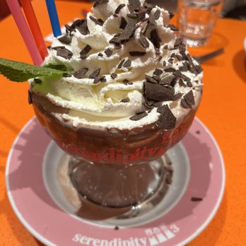 Serendipity 3 - Times Square - Mint Frozen Hot Chocolate - American Near Me - New York, New York Serendipity 3 - Times Square - Mint Frozen Hot Chocolate - American Near Me - New York, New York