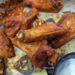 Buffalo wings. Buffalo wings.