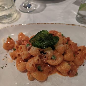 Craig's - Rigatoni Alla Vodka- fresh rigatoni, prosciutto, parmesan, peas - American Near Me - West Hollywood, California Craig's - Rigatoni Alla Vodka- fresh rigatoni, prosciutto, parmesan, peas - American Near Me - West Hollywood, California