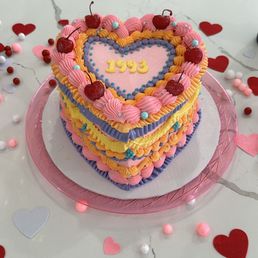 Vintage heart cake Vintage heart cake