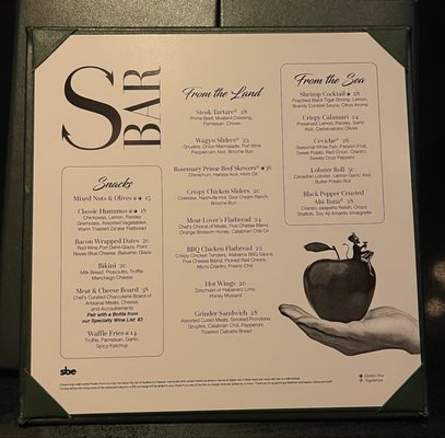 Menu photo 2 S Bar Las Vegas Las Vegas, NV Menu photo 2 S Bar Las Vegas Las Vegas, NV