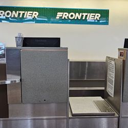 Frontier - Empty, long ass line, and horrible experience getting here and looks like the same going home