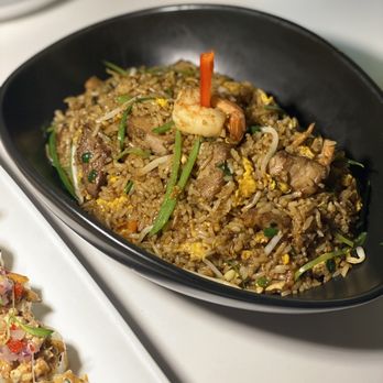 YUCA 105 - Chaufa mixto. Fried rice with seafood and meat. Very good! - Cuban Near Me - Miami Beach, Florida YUCA 105 - Chaufa mixto. Fried rice with seafood and meat. Very good! - Cuban Near Me - Miami Beach, Florida