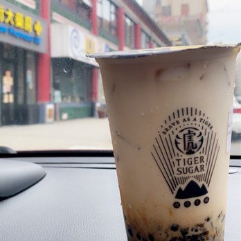 Tiger Sugar - S2 Brown Sugar Milk with Boba, Pearl, Tiger Jelly & Cream Mousse - Bubble Tea Near Me - New York, New York Tiger Sugar - S2 Brown Sugar Milk with Boba, Pearl, Tiger Jelly & Cream Mousse - Bubble Tea Near Me - New York, New York