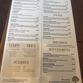 Red Oak Cafe - Menu - Breakfast & Brunch Near Me - League City, Texas