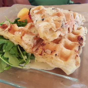 Omar's Carriage House - Smoked salmon waffle - New American Near Me - Norfolk, Virginia Omar's Carriage House - Smoked salmon waffle - New American Near Me - Norfolk, Virginia
