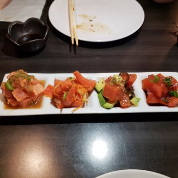 Sushi K Kamizato - Salmon 4 ways - Sushi Bars Near Me - Port Coquitlam, British Columbia Sushi K Kamizato - Salmon 4 ways - Sushi Bars Near Me - Port Coquitlam, British Columbia