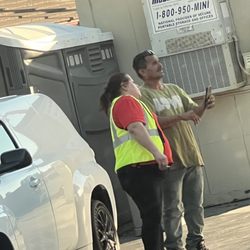 Shell - Employee smoking 10 feet from the pumps