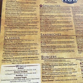 The Hub Grill And Bar - Menu - American Near Me - Phoenix, Arizona The Hub Grill And Bar - Menu - American Near Me - Phoenix, Arizona