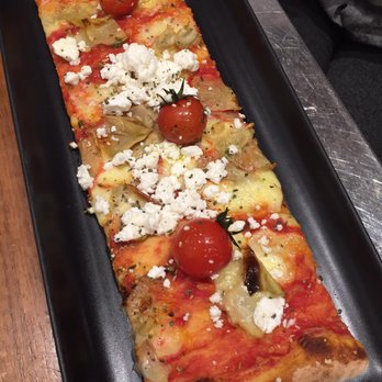Brunetti - Artichoke, tomato and feta pizza - Cafes Near Me - Melbourne, VIC Brunetti - Artichoke, tomato and feta pizza - Cafes Near Me - Melbourne, VIC